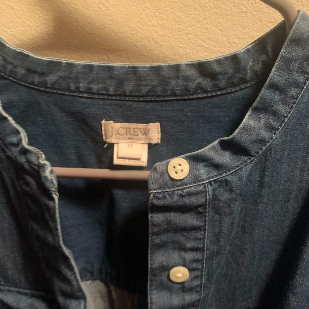 J.Crew Denim knee-length dress/tunic XS - Picture 3 of 10